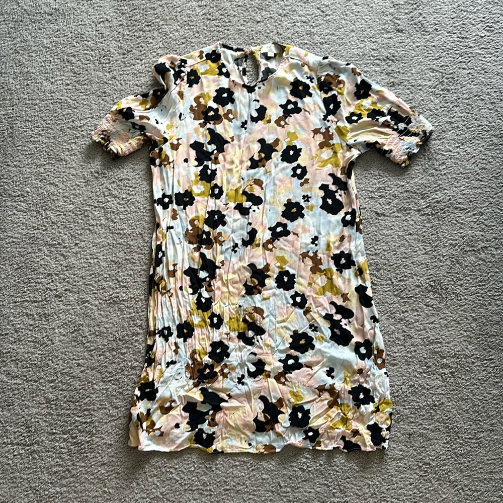 The Loft floral bright swing dress